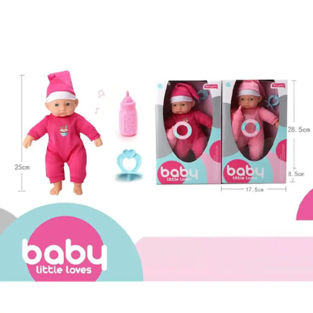 imagen de Muñeca bebé con pijama y chupete en dos versiones 2