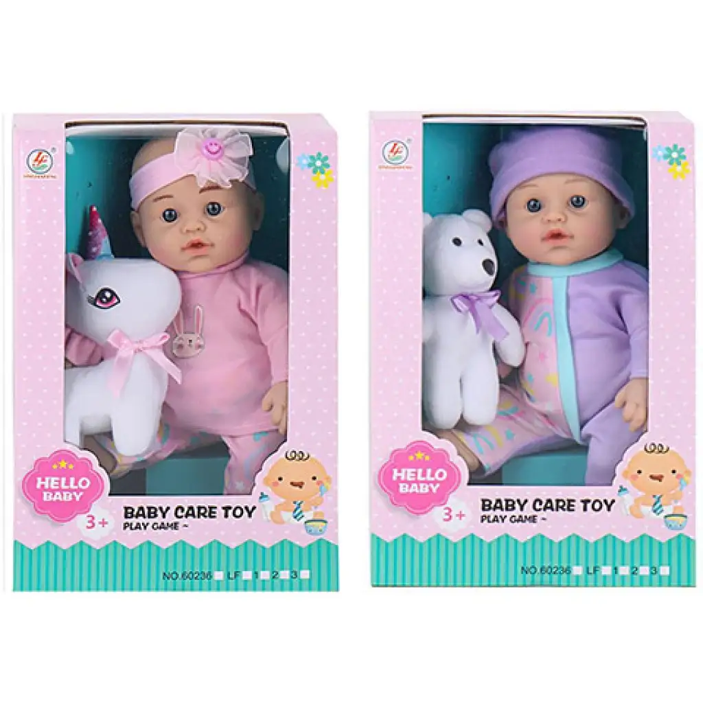 imagen de Muñeca con animalito de 30cm de varias variedades 1ud 1