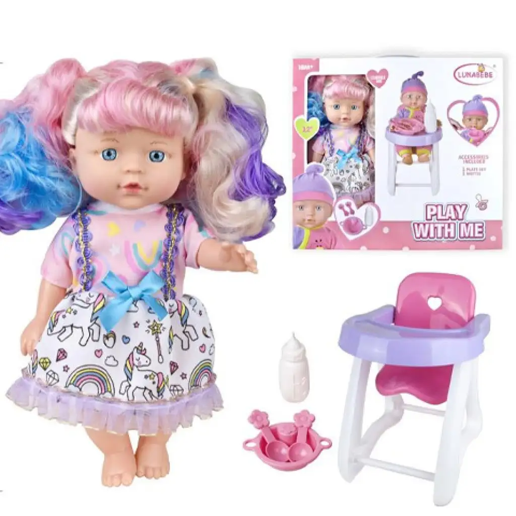 imagen de Muñeca con cabello de colores arcoíris 1