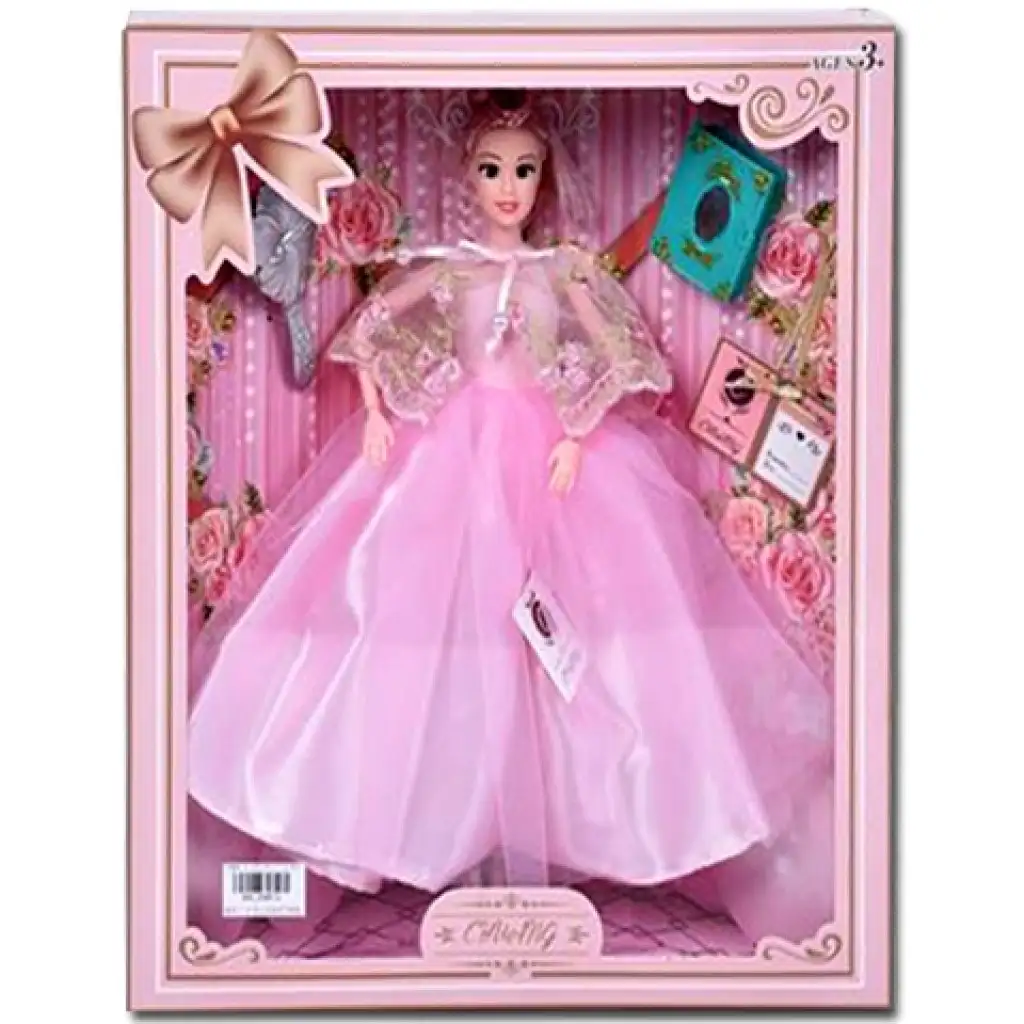 imagen de Muñeca de moda con peine y libro de accesorios 30cm 1