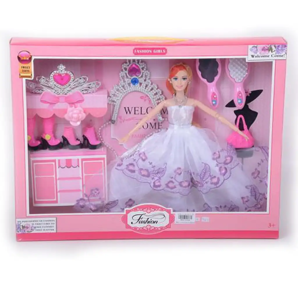 imagen de Muñeca de moda con vestido de baile y accesorios 28cm 1