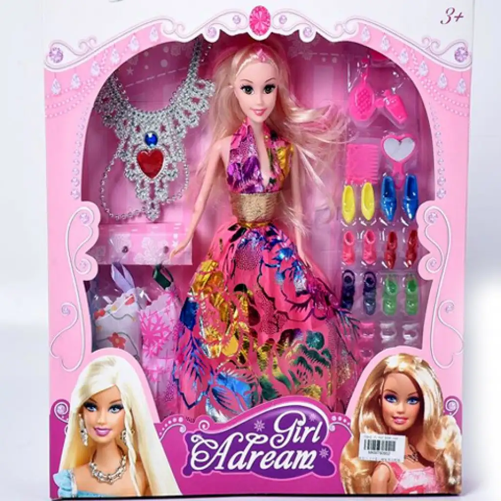 imagen de Muñeca de moda princesa con collar, zapatos y otros accesorios 1