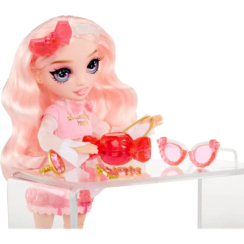 imagen de Muñeca de moda Rainbow Crystal Bella con accesorios para hacer tú mismo 4