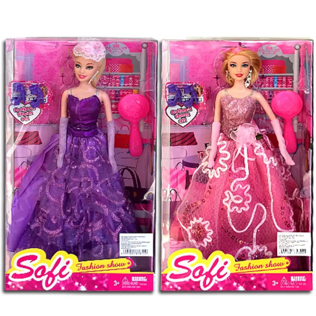 imagen de Muñeca de moda Sofi con peine en 2 versiones 1