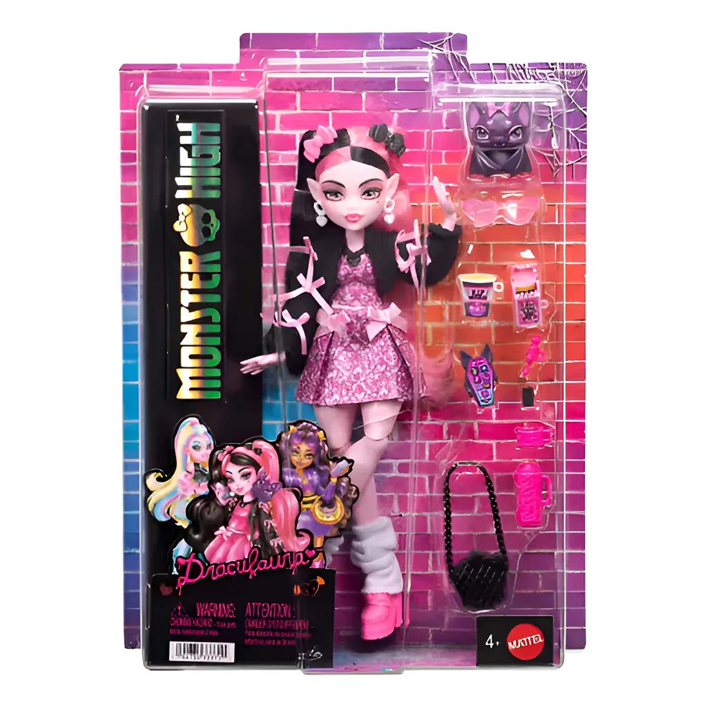 imagen de Muñeca Draculaura de Monster High con accesorios - Mattel 1