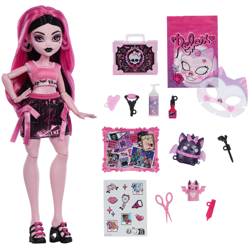 imagen de Muñeca Draculaura de Monster High Cuidado de Monstruos con Accesorios - Mattel 3