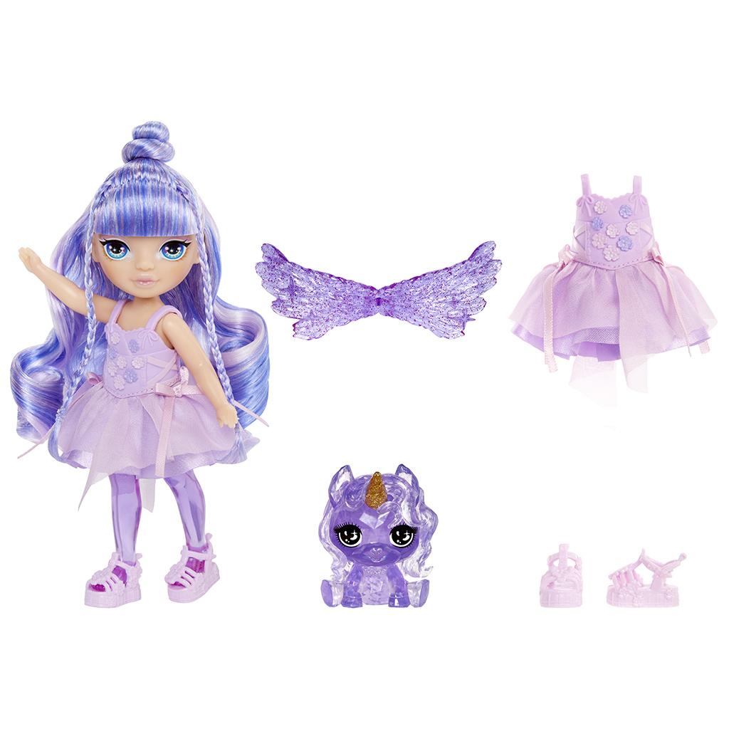 imagen de Muñeca hada arcoíris Amethyst Willow de Rainbow High Littles 3