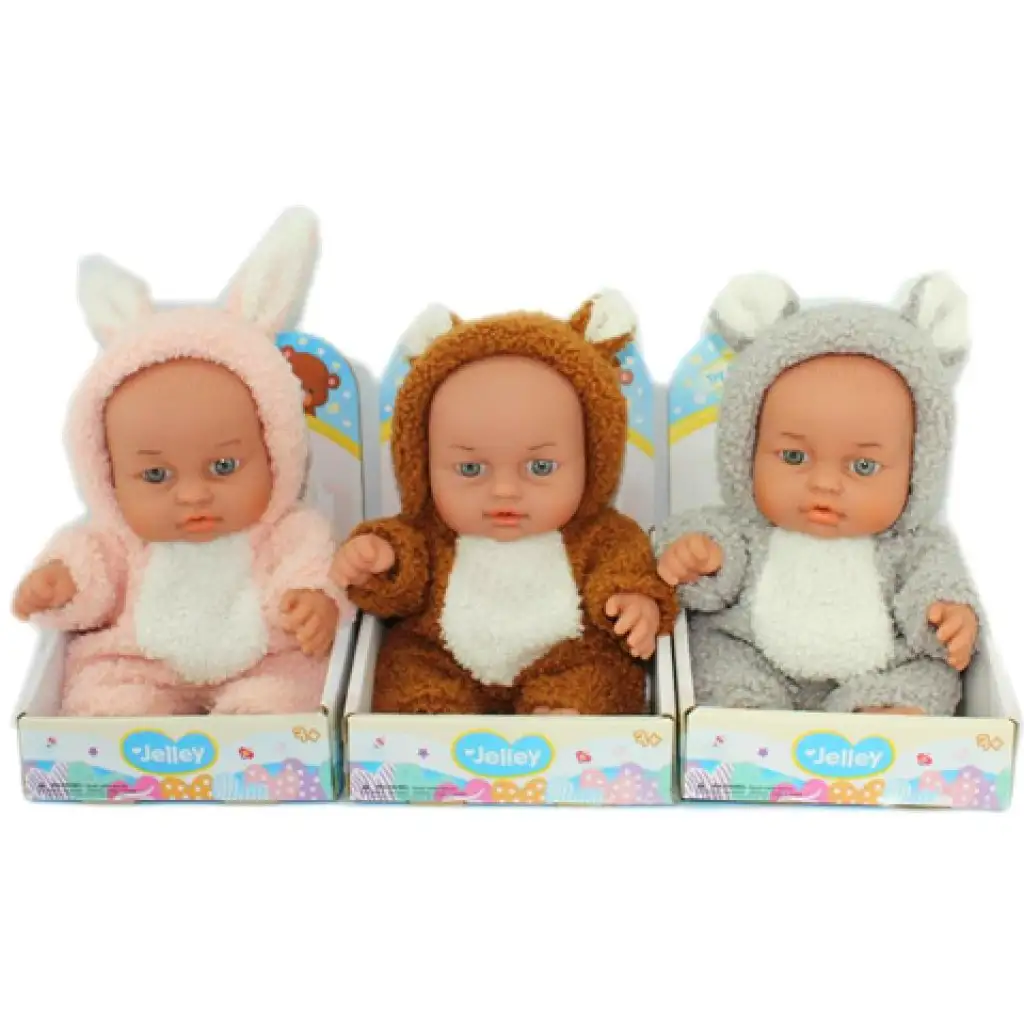 imagen de Muñeca Jelley con ropa de animales 20cm 1
