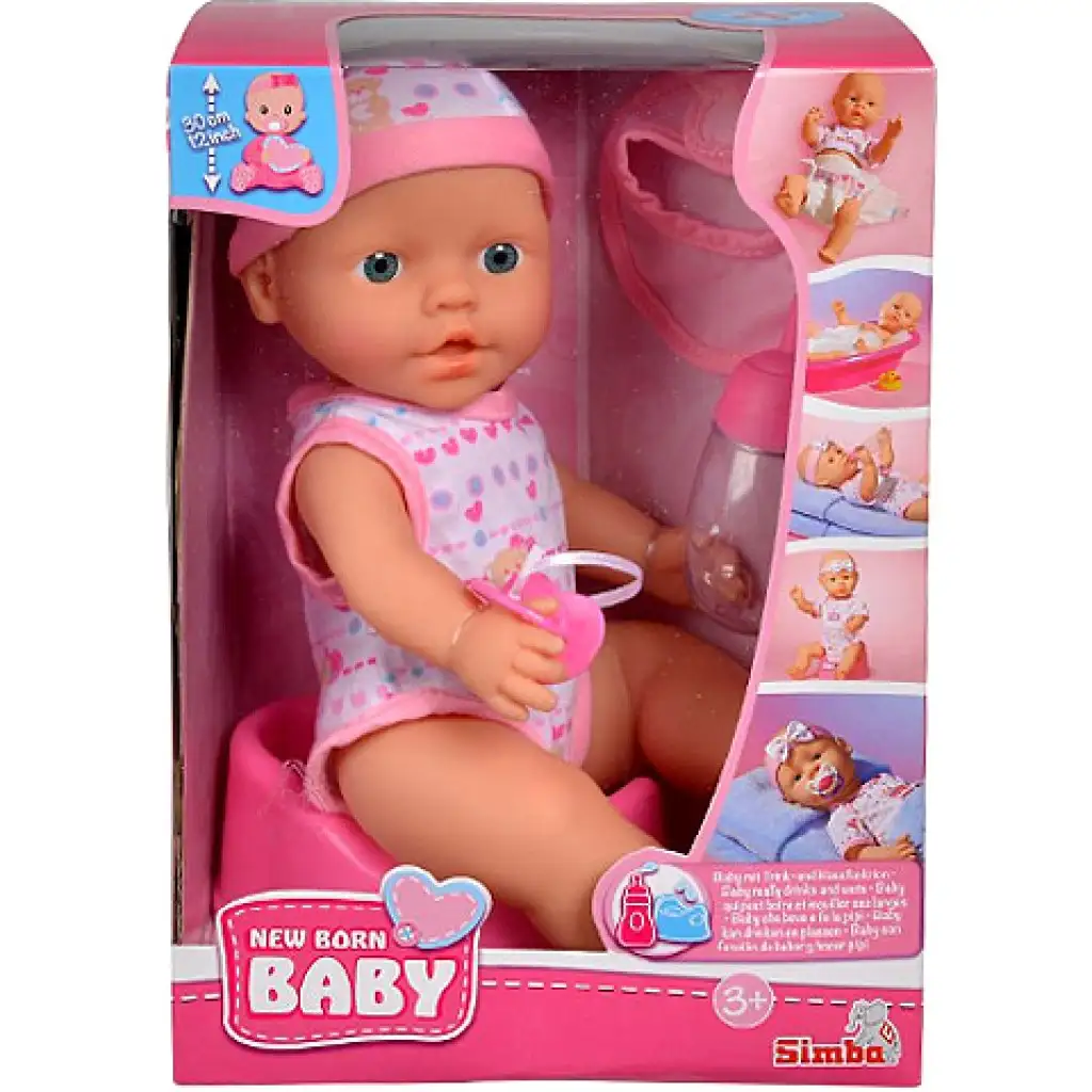 imagen de Muñeca New Born que hace pipí con accesorios - Simba Toys 1
