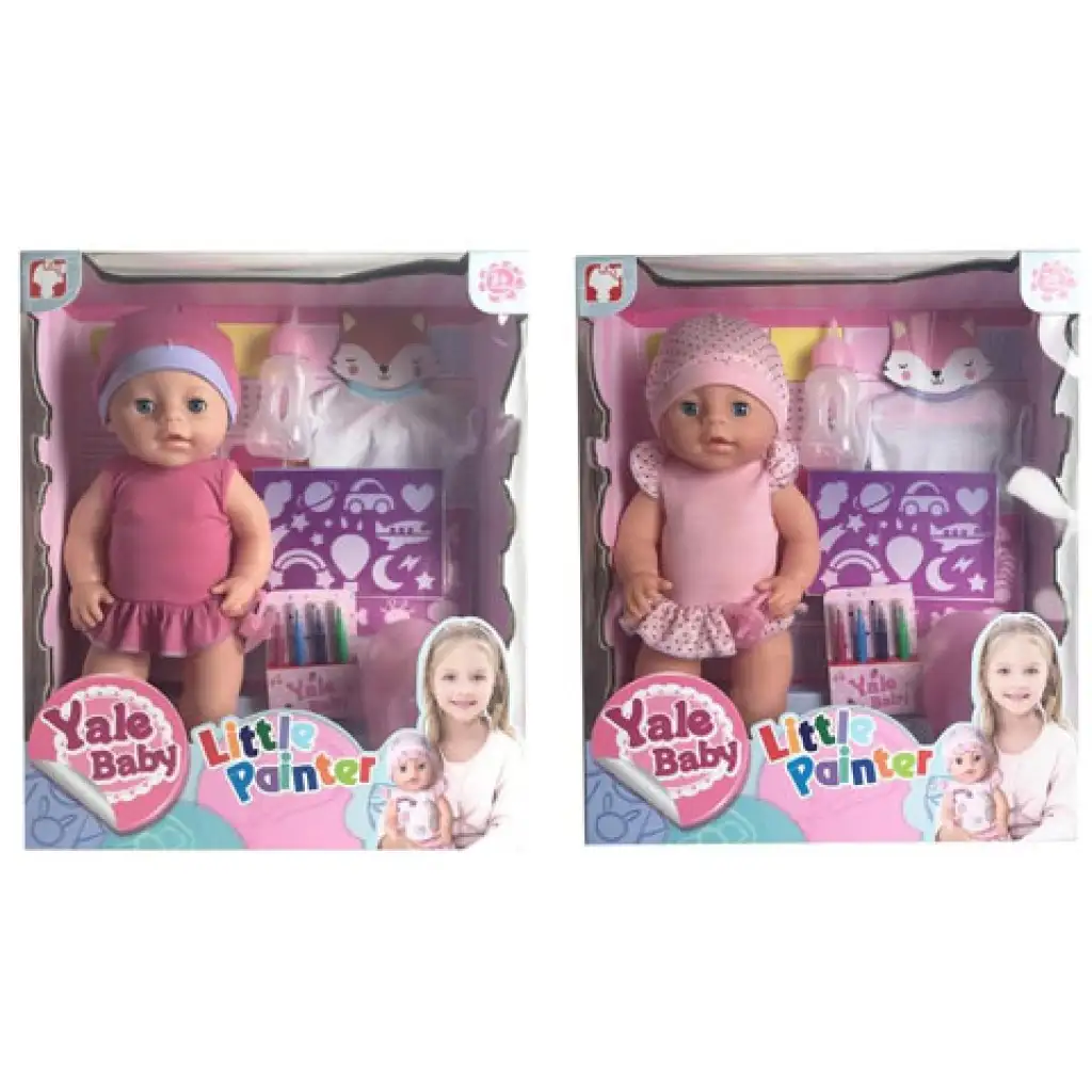 imagen de Muñeca niña que hace pipí con camiseta para colorear y accesorios en dos versiones 1