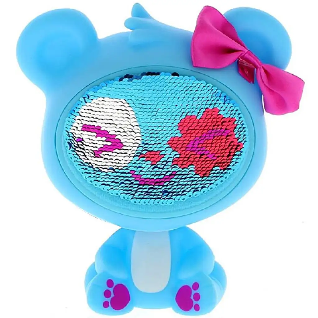 imagen de Muñeca panda con purpurina 14 cm 1