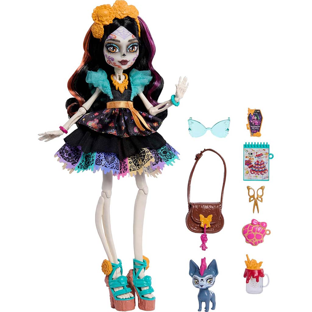 imagen de Muñeca Skelita Calaveras de Monster High con accesorios - Mattel 2