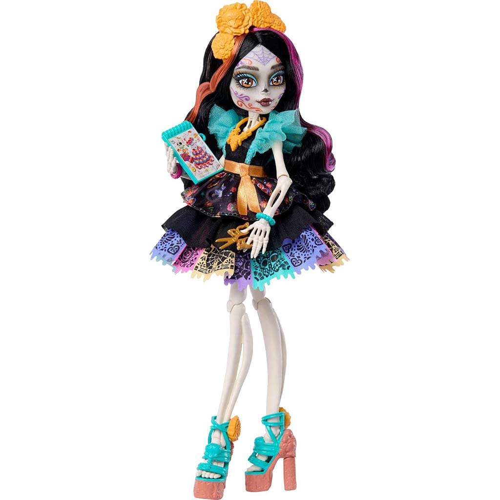 imagen de Muñeca Skelita Calaveras de Monster High con accesorios - Mattel 3