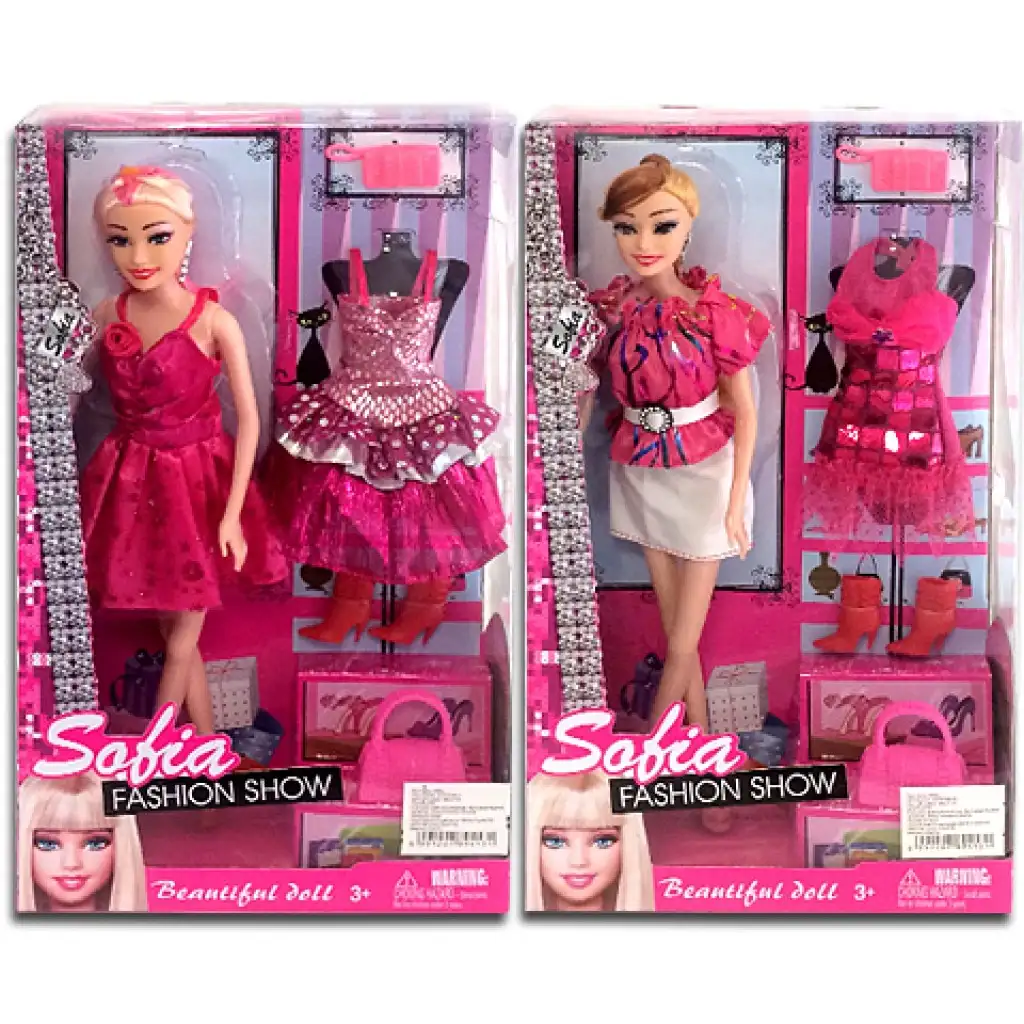 imagen de Muñeca Sofia Fashion Show con ropa y accesorios extra en 2 versiones 1