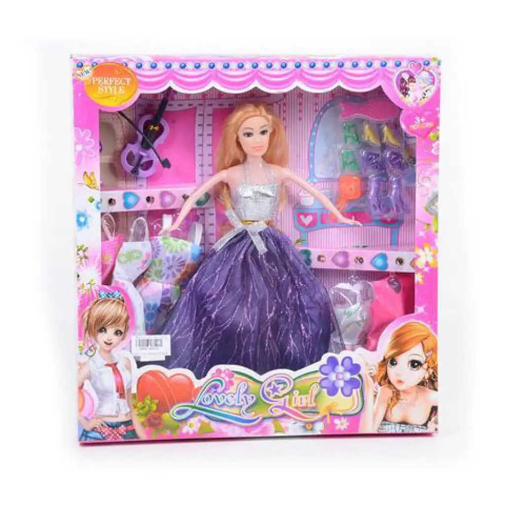 imagen de Muñeca violinista elegante con accesorios 28cm 1