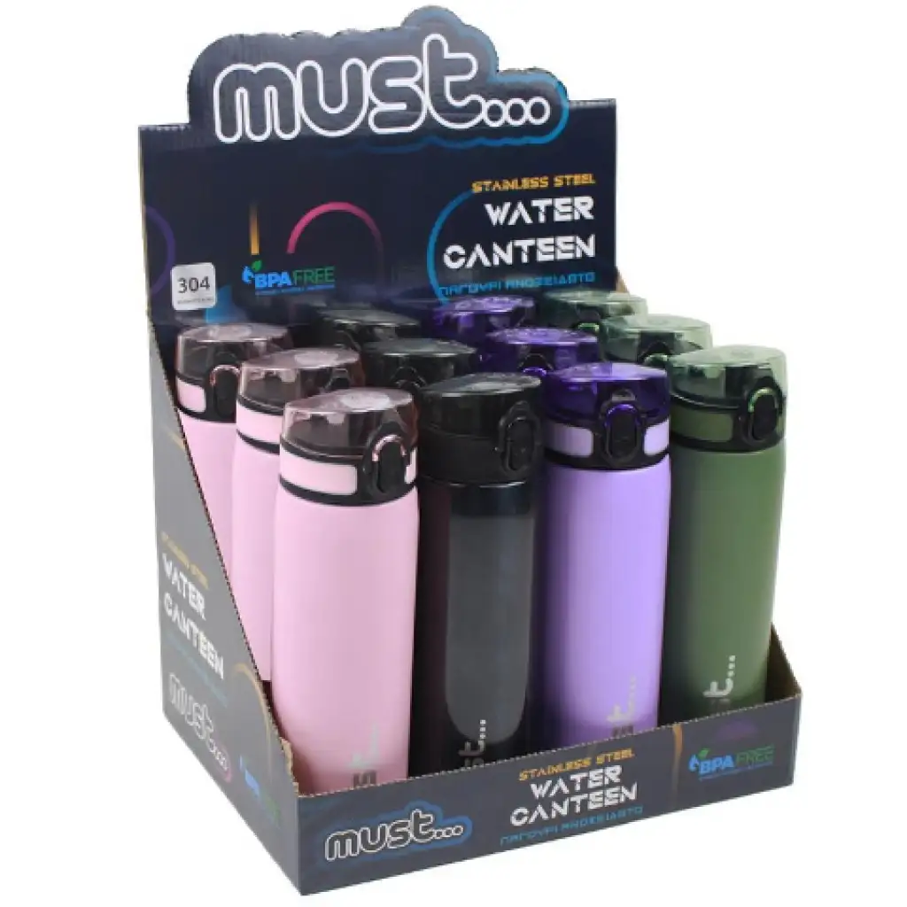 imagen de Must: Botella de acero inoxidable en varias versiones 600ml 1ud 1