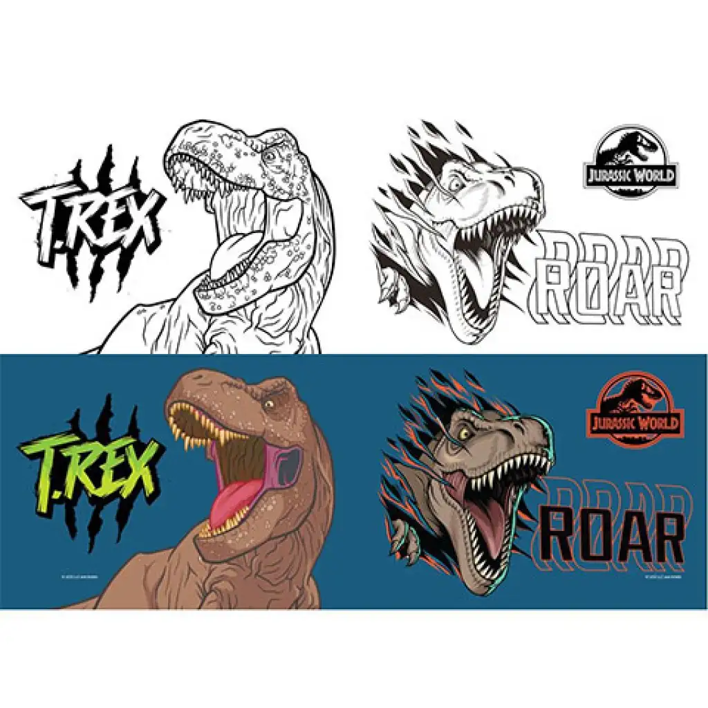 imagen de Must... cuaderno de líneas de Jurassic World con colorear de 40 hojas en dos versiones 3