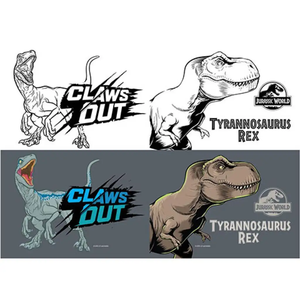imagen de Must... cuaderno de líneas de Jurassic World con colorear de 40 hojas en dos versiones 4