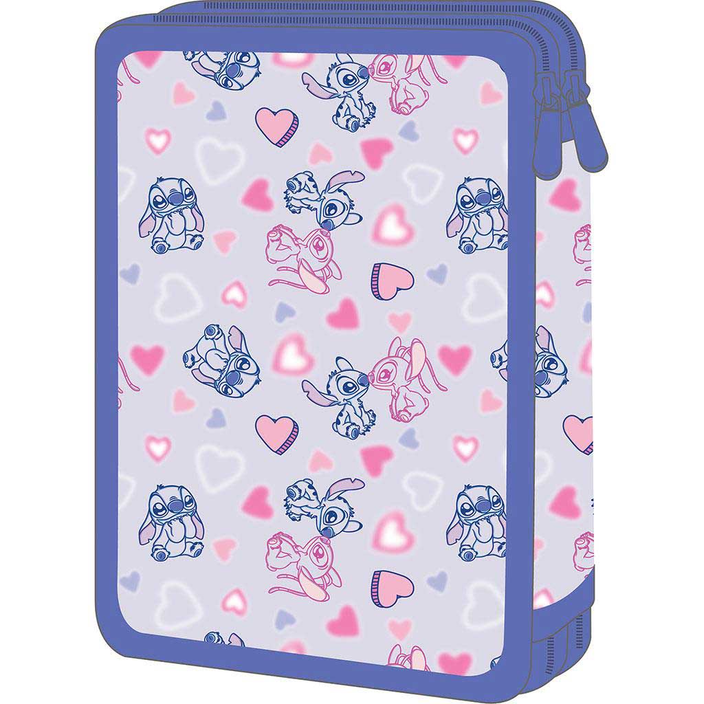 imagen de Must: Disney Stitch&Angel estuche de lápices de dos pisos 15x5x21cm 2