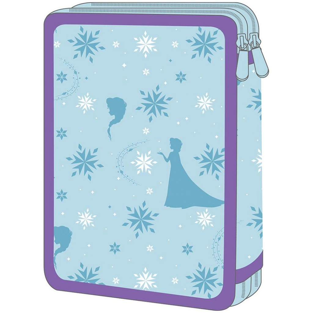 imagen de Must: Estuche de doble capa con diseño de Frozen 15x5x21cm 2