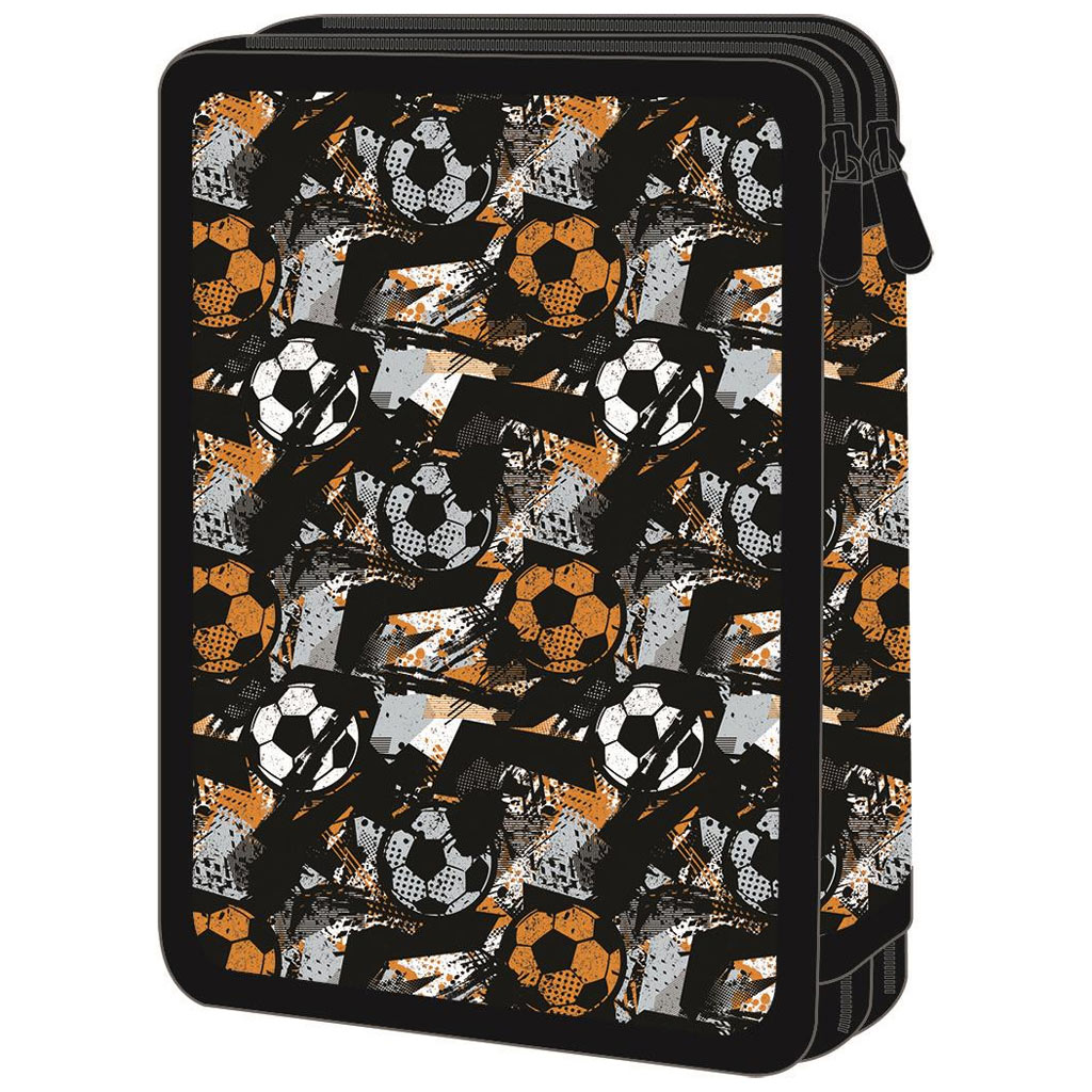 imagen de Must: Estuche de lápices relleno con diseño de fútbol de 15x5x21cm 2