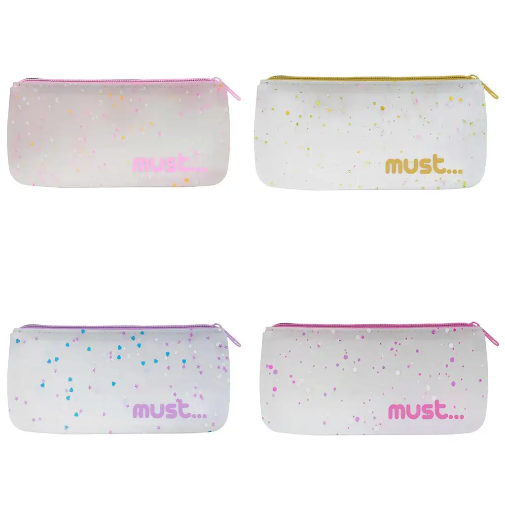 imagen de Must: Estuche de silicona con diseño de confeti en cuatro versiones 20x10cm 2