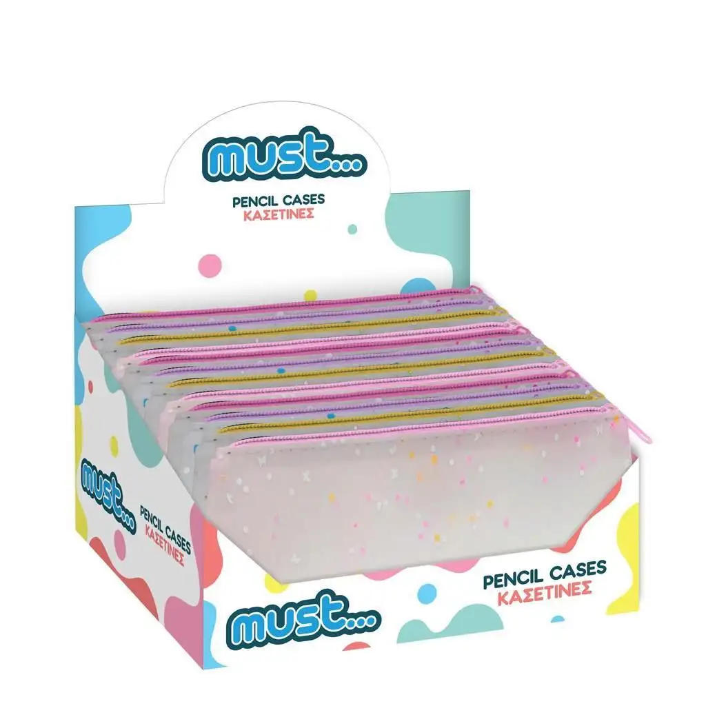 imagen de Must: Estuche de silicona con diseño de confeti en cuatro versiones 20x10cm 1
