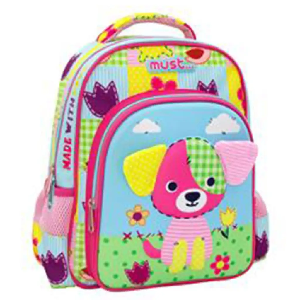 imagen de Must... Hecho con amor mochila escolar 3D de dos compartimentos, mochila 27x10x31cm 1