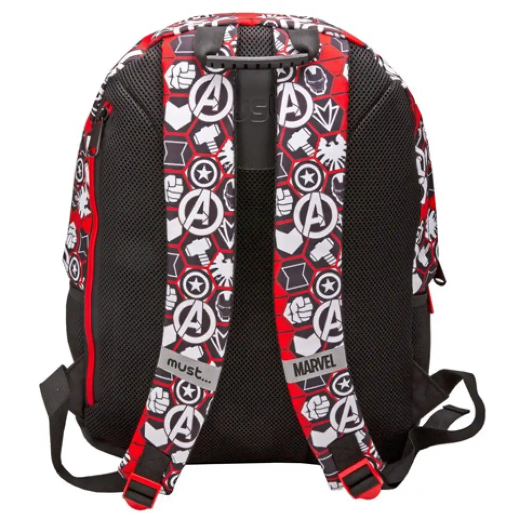 imagen de Must: Mochila de los Vengadores negra-roja, mochila 32x18x43cm 2