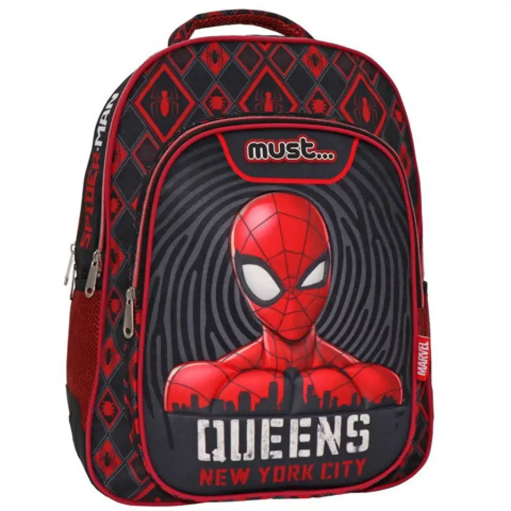 imagen de Must: Mochila ergonómica redondeada de Spider-Man, mochila 32x18x43cm 1