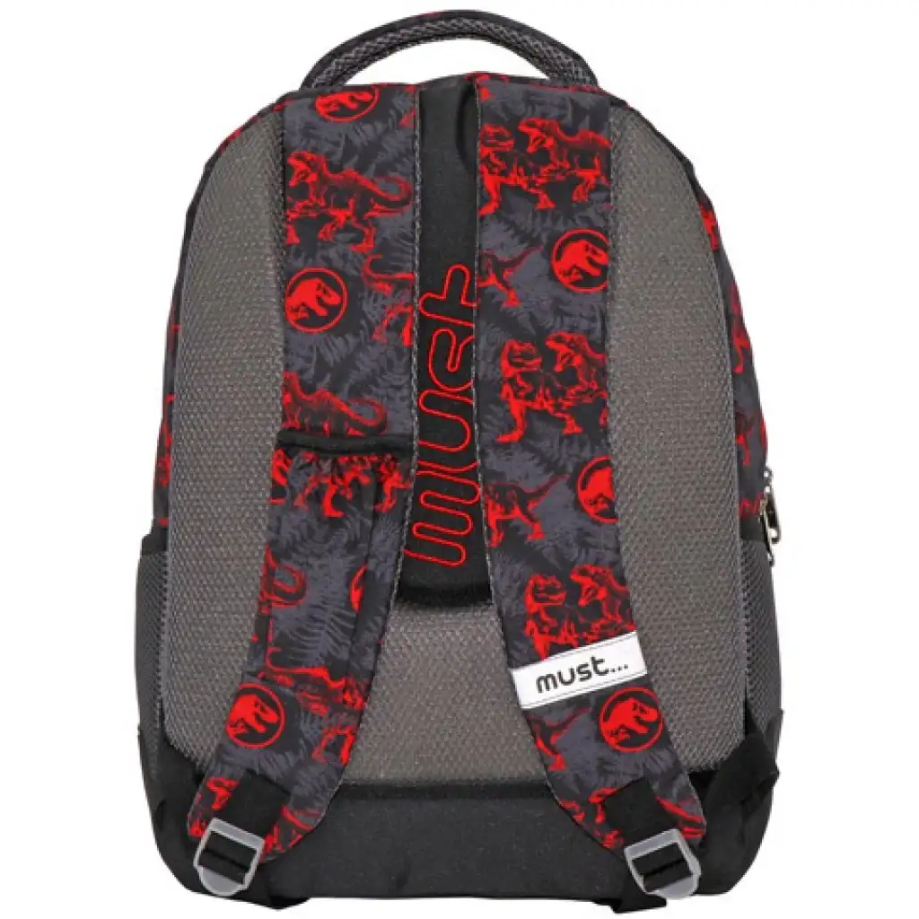 imagen de Must: Mochila ergonómica redondeada Jurassic World T-rex 33x18x43cm 2