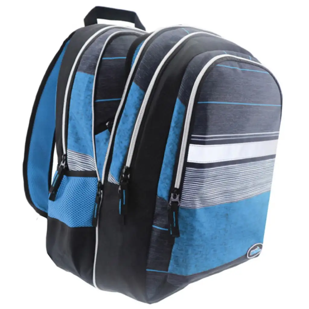 imagen de Must: Mochila escolar 2 en 1 azul-negra con cuatro compartimentos, mochila 47x25x33cm 1