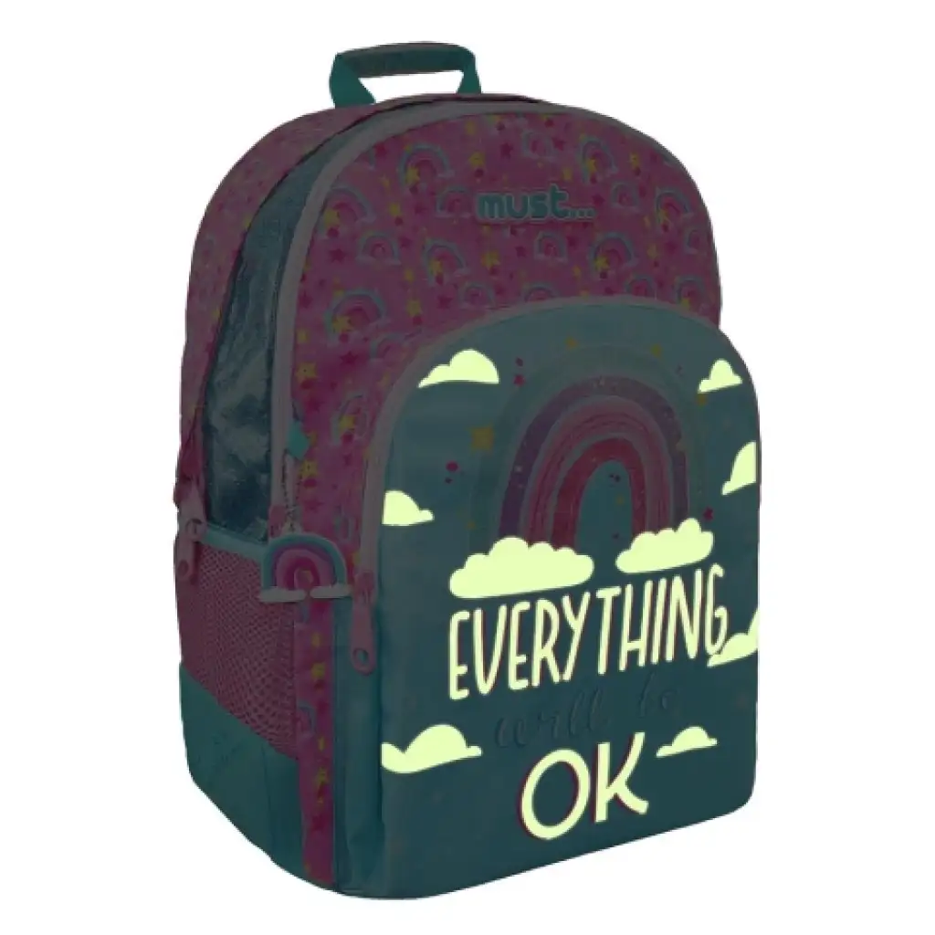 imagen de Must: Mochila escolar con diseño de nubes reflectantes Everything OK 2