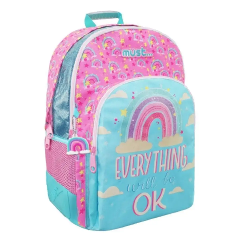 imagen de Must: Mochila escolar con diseño de nubes reflectantes Everything OK 1