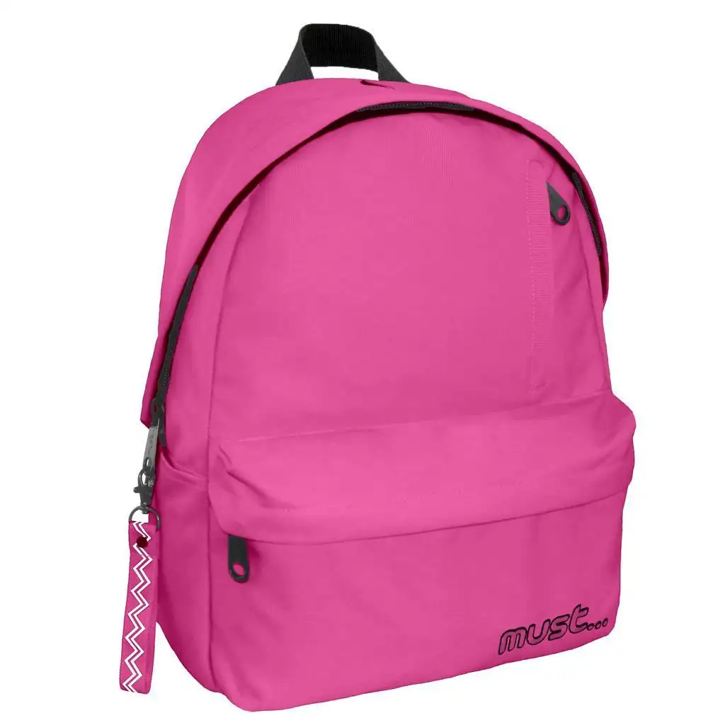 imagen de Must: Mochila escolar de cuatro compartimentos en rosa redondeado 32x17x42cm 1