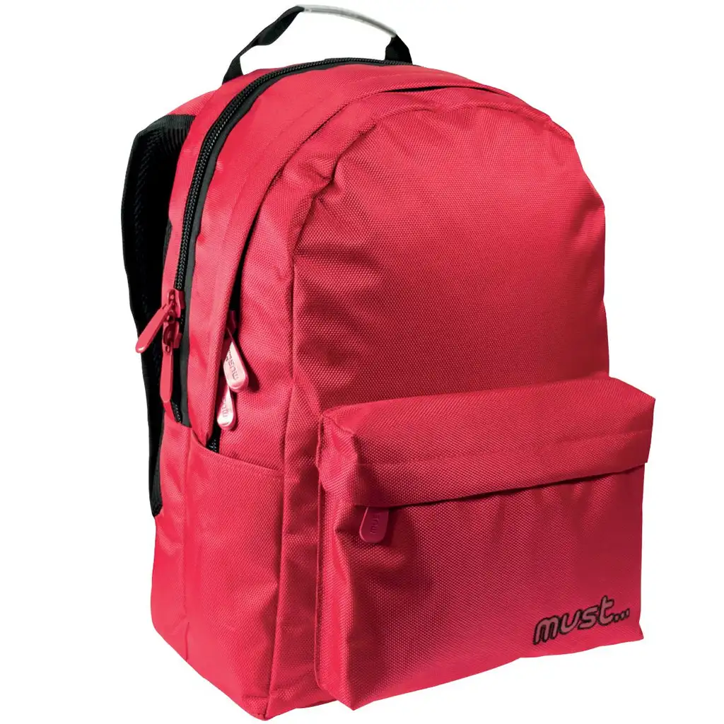 imagen de Must: Mochila Monocromática Roja RipStop, mochila 32x17x42cm 1