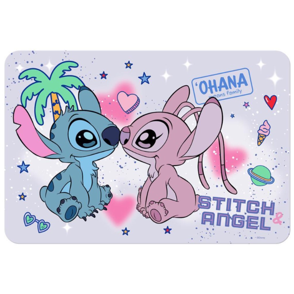imagen de Must: Stitch y Angel reposabrazos de mesa 43x29cm - Luna 1