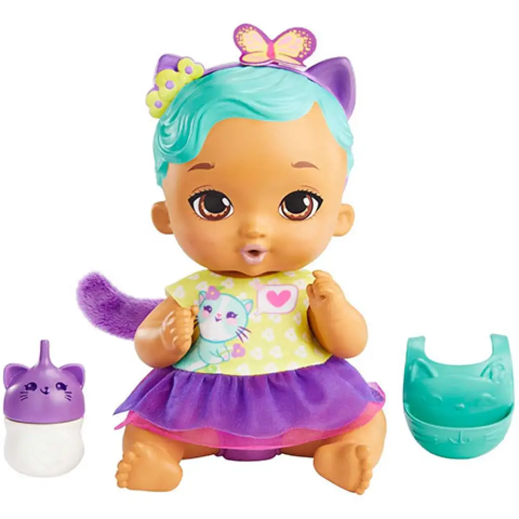 imagen de My Garden Baby: Édi-Bébi cuidado - Gato turquesa 30cm - Mattel 2