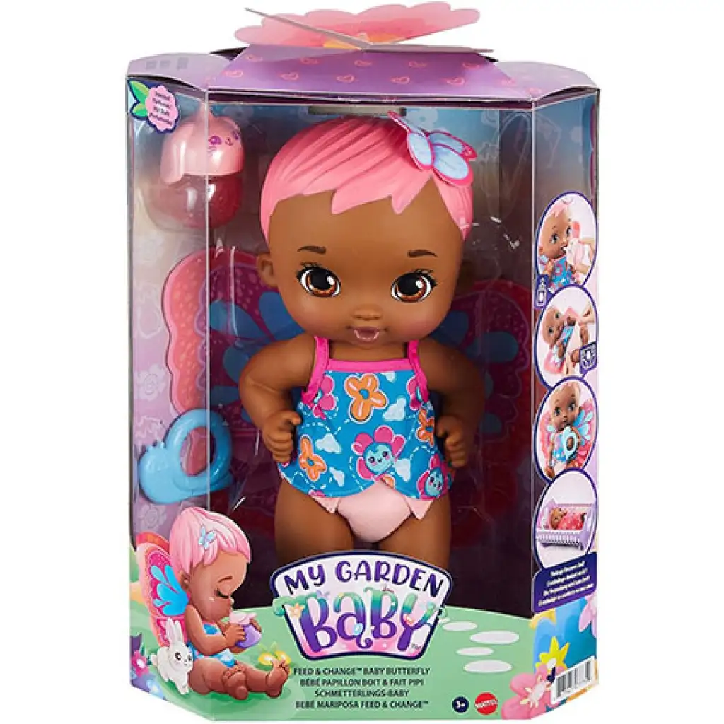 imagen de My Garden Baby: Édi-Bébi cuidado mariposa muñeca 30cm - Mattel 1