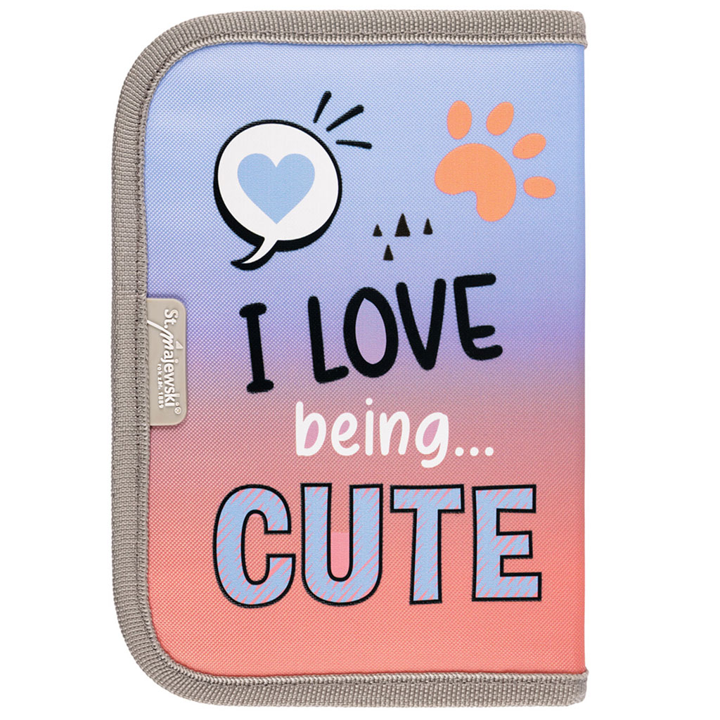 imagen de My Little Friend - Estuche desplegable con estampado de Yorkie gris 21x14x3,5cm 2