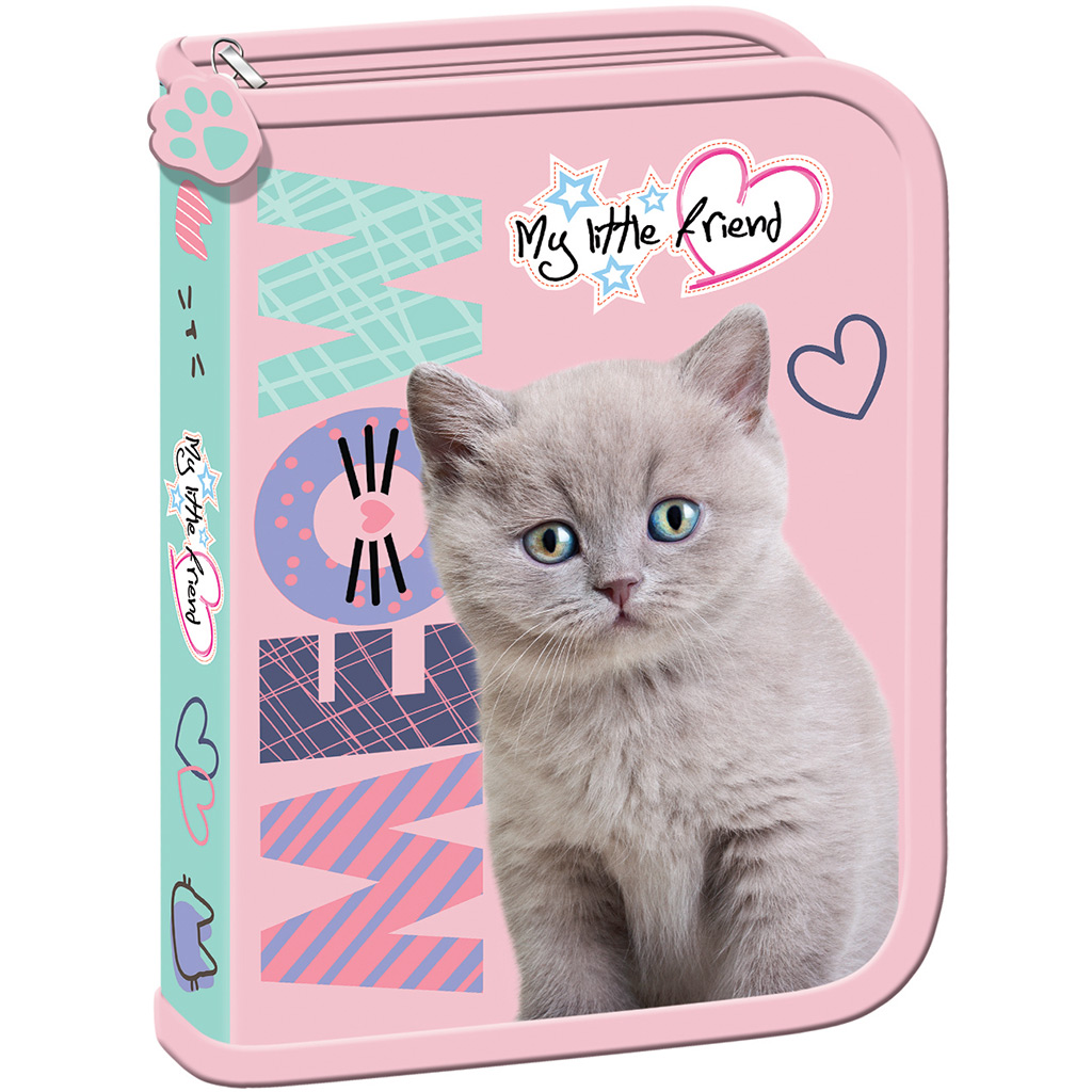 imagen de My Little Friend estuche desplegable con gatos 20,5x13,5x3,5cm 1