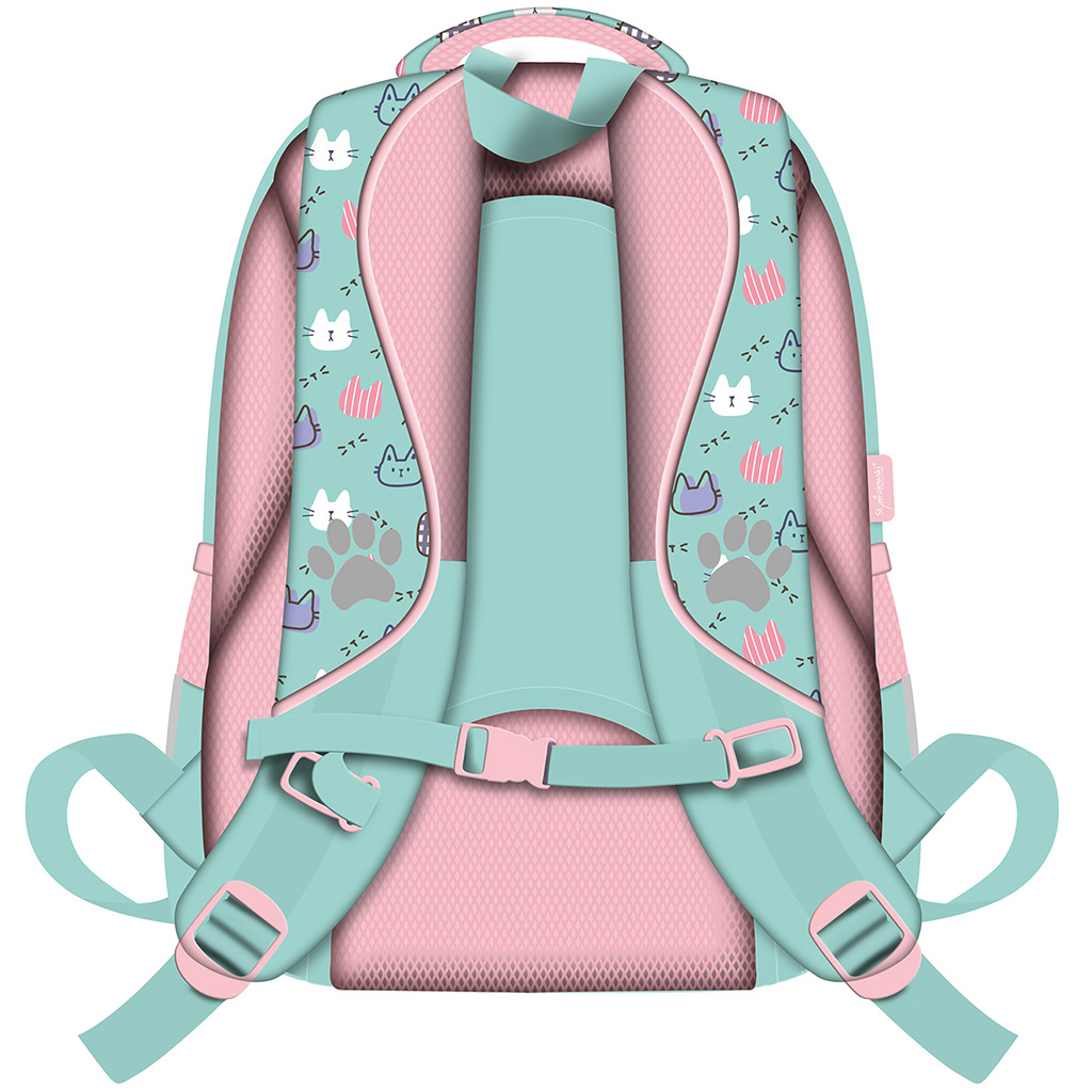 imagen de My Little Friend Fluffy Kitty mochila escolar con gato, mochila BPL58 44x31x19cm 2
