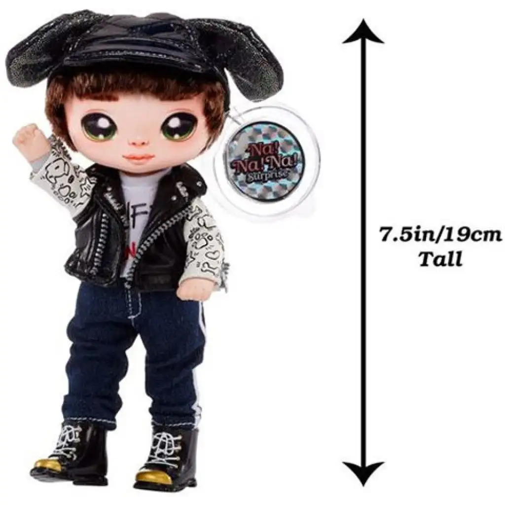imagen de Na! Na! Na! Surprise: 2 en 1 Glam Metallic muñeca de moda con cartera - Maxwell Dane 3