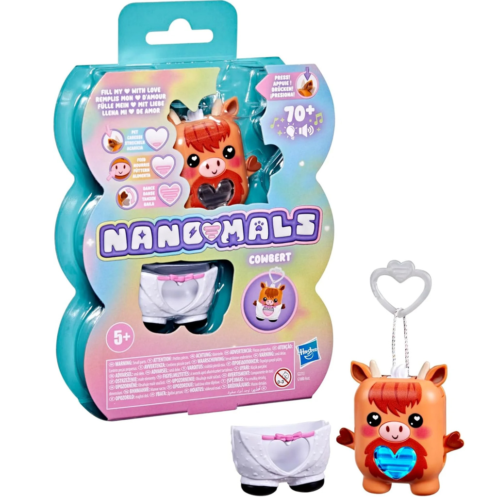 imagen de Nano-mals: Figura de vaca electrónica interactiva Cowbert – Hasbro 1