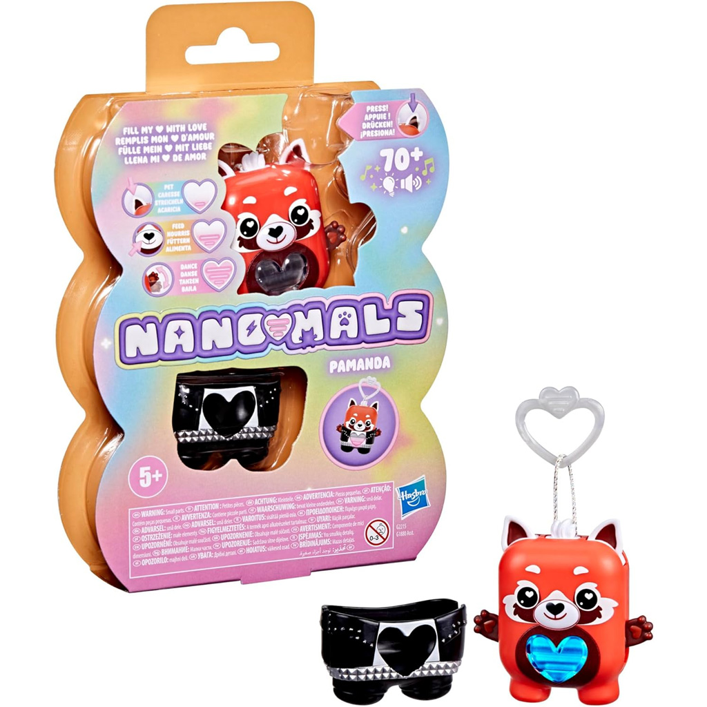 imagen de Nano-mals: Figura interactiva electrónica panda rojo – Hasbro 1
