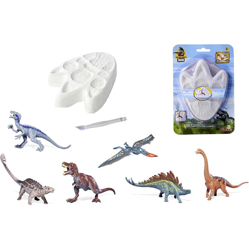 imagen de Nature World Dino - Sorpresa de escultura de huellas de dinosaurio - Simba Toys 2