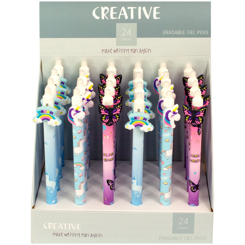 imagen de Nebulo: Bolígrafo de gel borrable con diseño de niña, disponible en varias versiones, 1 unidad 1