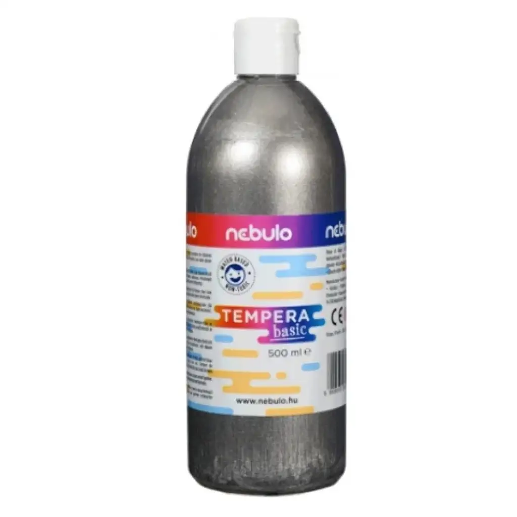 imagen de Nebulo: Botella de tempera líquida de color plata de 500ml 1