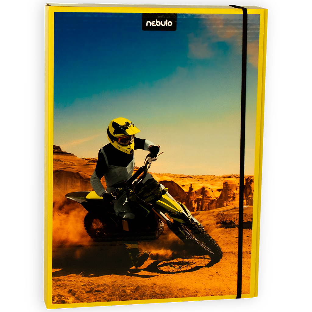 imagen de Nebulo: Caja de cuadernos en tamaño A4 con diseño de motocross 1
