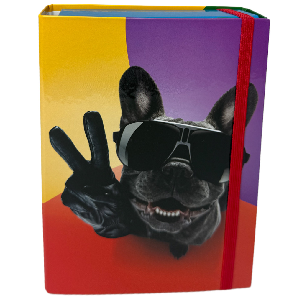 imagen de Nebulo: Caja de cuadernos en tamaño A/5 con diseño de bulldog moderno 1